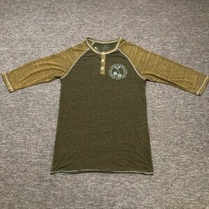 Kings Of Leon Shirt Mens Medium Brown‎ Mechanical Bull Tour 2014 Raglan Sleeve